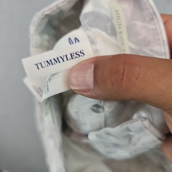 Seven7 High Rise Tummyless Skinny Jeans Womens 8 Pastel Floral Printed Slimming - Picture 10 of 11